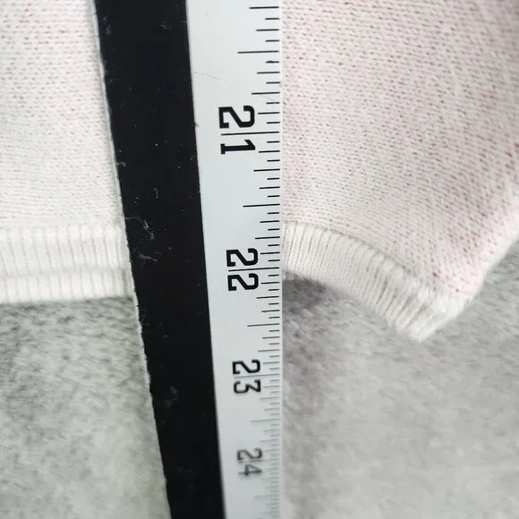 Womens Calvin Klein Jeans Cropped Sweater Red & White 100% Cotton Long Sleeve S - Picture 12 of 13